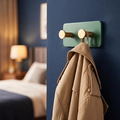 Porte manteau bois vert petit pratique