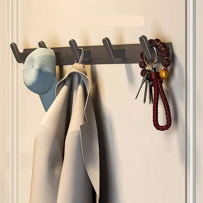 Porte manteaux porte gris foncé 5 crochets